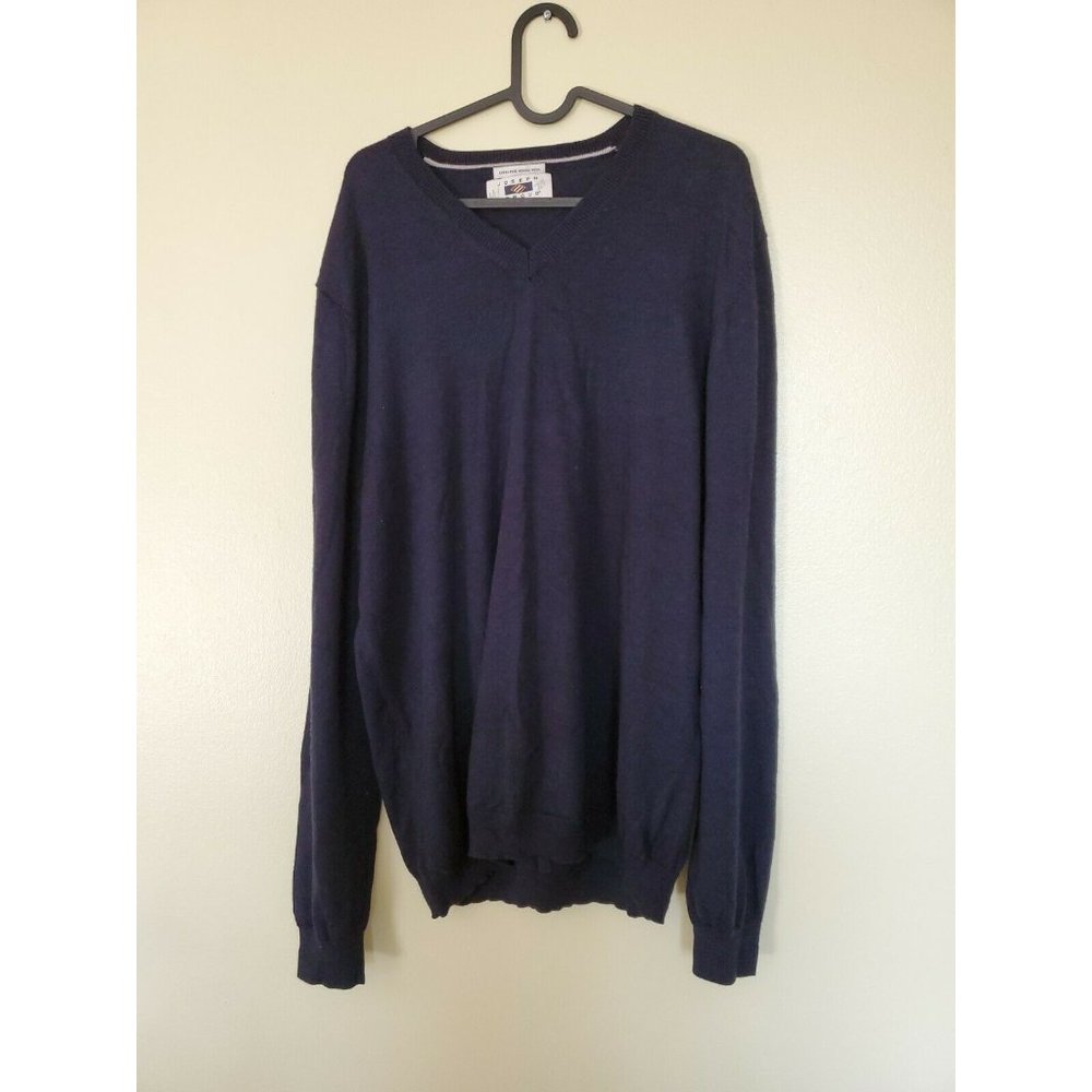 Mens Joseph Abboud VNeck Long Sleeve Merino Wool Size Medium